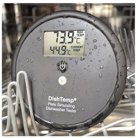 maximum registering thermometer for dishwashers